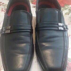 David & Co. Men's Black Leather Dress Shoes